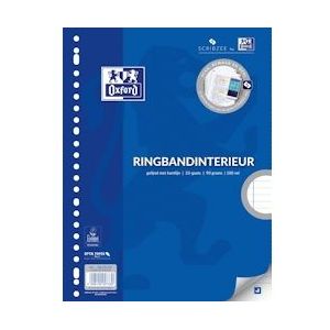 Oxford ringbandinterieur voor ft A4, 23-gaatsperforatie, met kantlijn, 200 bladzijden, gelijnd - 4006140027330