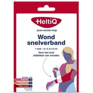 heltiq wondsnelverband nr.2 6x8 cm 10x1 stuks - 24270137