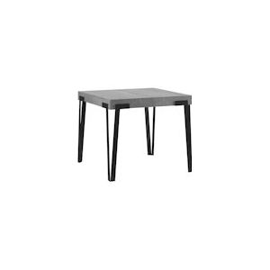 Itamoby Uitschuifbare tafel 90x90/246 cm Rio Cemento Antraciet structuur - 8050598010686