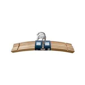 METRO Professional Kleerhanger, hout, 42 x 1 x 12 cm, 6 stuks - bruin Massief hout 4067373143655