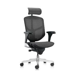 COMFORT bureaustoel Enjoy Classic2 (met hoofdsteun) - Mesh zitting - Zwart - 8721008727035