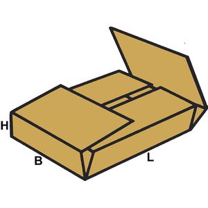 Verzendboxen voor inpakken, FEFCO 0402, van dubbelgolfkarton