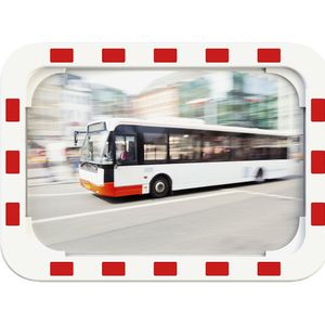 dancop Verkeersspiegel met universele houder, rechthoekig, h x b x d = 400 x 600 x 50 mm