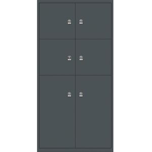 LateralFile™ Lodge, met 6 lockers, hoogte 4 x 375 mm, 2 x 755 mm BISLEY