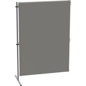 eurokraft pro Akoestische scheidingswand, textiel, aanbouwelement, b x d = 1200 x 650 mm, grijs