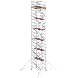 Altrex Rolsteiger RS TOWER 42 breed, houten platform, lengte 1,85 m, werkhoogte 14,20 m