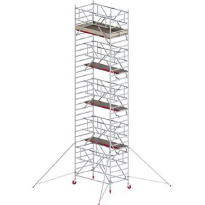 Altrex Rolsteiger RS TOWER 42 breed met Safe-Quick®, houten platform, lengte 1,85 m, werkhoogte 10,20 m