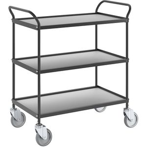 Serveerwagen, l x b x h = 890 x 465 x 960 mm, 3 etages, vanaf 2 stuks