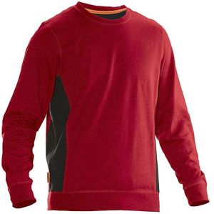 Sweatshirt, rood/zwart Leipold+Döhle