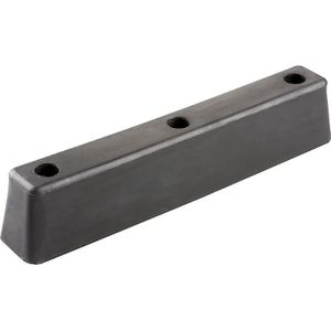 Aanrijbumper, rubber, zwart, l x b x h = 400 x 80 x 70 mm