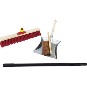 Buitenbezem complete set, bezembreedte 500 mm, met veegblik en handveger