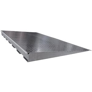 LaCont Oprijplaat voor lage, stalen opvangbak, verzinkt, diepte 1150 mm, wielbelasting 500 kg, breedte 1950 mm