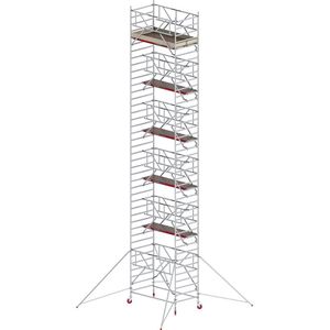 Altrex Rolsteiger RS TOWER 42 breed met Safe-Quick®, houten platform, lengte 1,85 m, werkhoogte 13,2 m