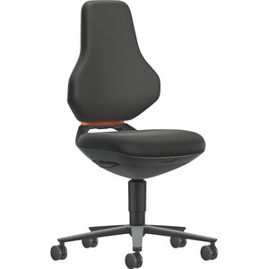 bimos Werkdraaistoel TEXON laboratorium + productie, met wielen, hoogteverstellingsbereik 450 - 620 mm, stof, zwart