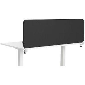 Akoestische bureauscheidingswand Softline Salsa, boven gemonteerd, hoogte 450 mm, textiel, breedte 1200 mm, zwart