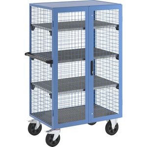 eurokraft pro Gasflessenbox, als platformwagen, laadvermogen 500 kg, met 3 etages
