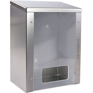 Roestvast stalen multidispenser, met plexiglas voorpaneel, h x b x d = 430 x 300 x 200 mm