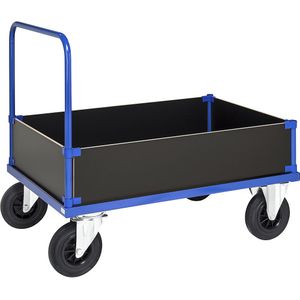 Kongamek Platformwagen KM33, lage bakopbouw, l x b = 1200 x 800 mm, 2 zwenk- en 2 bokwielen, vanaf 2 stuks