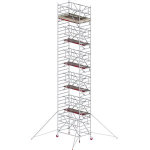 Altrex Rolsteiger RS TOWER 42 breed met Safe-Quick®, houten platform, lengte 2,45 m, werkhoogte 12,2 m
