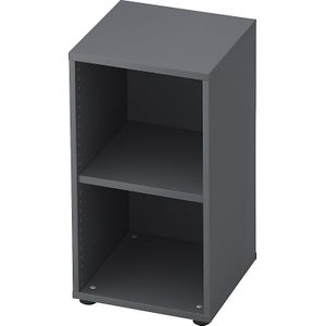 eurokraft pro Kantoorstelling, 1 legbord, h x b x d = 748 x 400 x 400 mm, grafiet