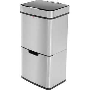 Hailo Öko Vario XL Sensor Prullenbak Afvalscheider - 2 x 25 l + 1 x 4 - RVS