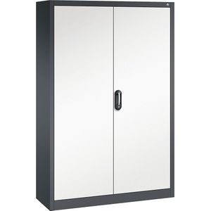 C+P ACURADO universele kast, b x d = 1200 x 400 mm, zwartgrijs/zuiver wit