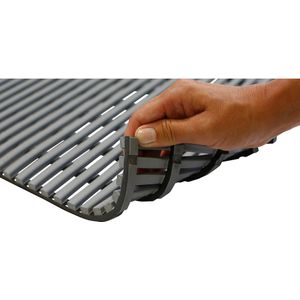 EHA Mat voor vochtige ruimtes, antibacterieel, rol à 10 m, grijs, breedte 600 mm