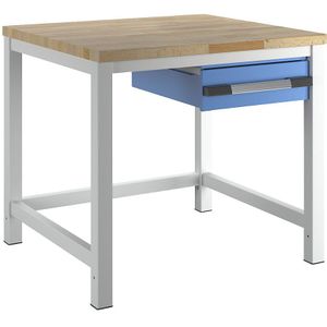 eurokraft pro Werkbank, stellingbouw serie 8000, 1 lade 150 mm, b x d = 1000 x 900 mm