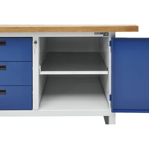 eurokraft basic Legbord, voor werkbanken met gesloten wanden, verzinkt