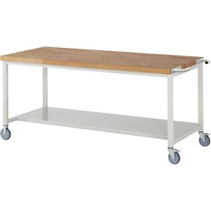 eurokraft pro Verrijdbare werkbank Serie 8000, stellingbouw, 1 legbord, b x d = 2000 x 900 mm