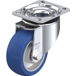 Blickle Plaatstalen zwenkwiel LK-ALBS, wiel-Ø 100 mm, draagvermogen 320 kg, plaatafmeting 100 x 85 mm