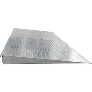LaCont Oprijplaat voor lage, stalen opvangbak, verzinkt, diepte 1150 mm, wielbelasting 500 kg, breedte 2450 mm