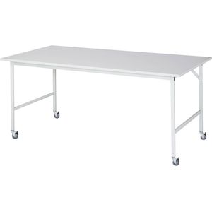 Werktafel, verrijdbaar, melamineplaat, dikte 22 mm, 30 x 30 mm, b x d x h = 2000 x 1000 x 900 mm