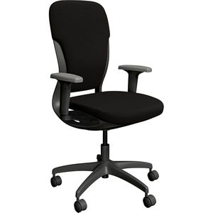 Bureaudraaistoel MOTION, gewatteerde rugleuning, donkergrijs, zwart