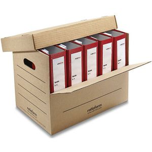 ratioform Ordnerdoos, voor 3 - 8 brede ordners met deksel, inwendige afmetingen 430 x 300 x 320 mm, vanaf 10 stuks