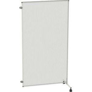 Ruimteverdeler, transparant en mobiel, h x b x d = 1950 x 1000 x 650 mm, aanbouwelement, polycarbonaat