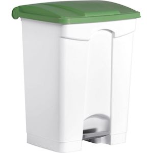 helit Pedaalafvalemmer, van polypropyleen, 70 l, deksel groen