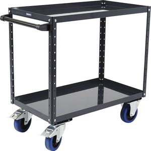 eurokraft pro Montagehulpwagen CustomLine, 2 etages, volledig elastische banden, antracietgrijs
