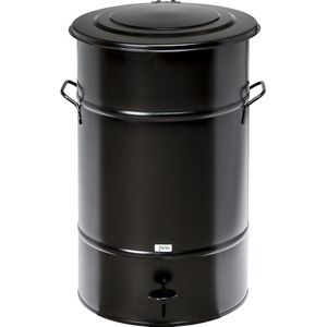 Kongamek Afvalcontainer met deksel, volume 70 l, met pedaal, zwart