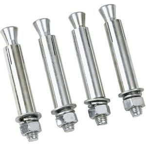 Montageset voor beschermpalen, schroef 16/140 mm, 4 schroeven met speciale pluggen
