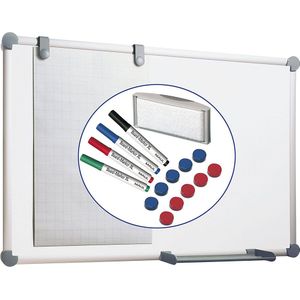 Whiteboard, complete set - plaatstaal, gecoat MAUL