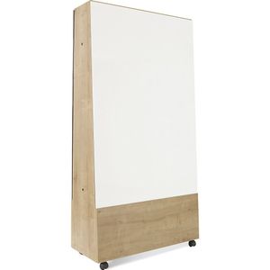 Mobiel whiteboard NATURAL, BASIC-versie - plaatstaal, gelakt