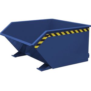 Eichinger Kiepbak, met lage bouwhoogte, inhoud 1000 l, gentiaanblauw RAL 5010