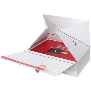 ratioform flow Flashbox, zelfklevend, inwendige afmetingen 250 x 150 x 100 mm, wit, VE = 20 stuks, vanaf 100 VE