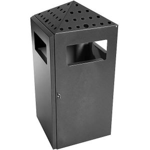 Combi-asbak, inhoud 75 l, b x h x d = 396 x 919 x 425 mm, grafiet