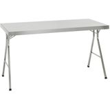 Inklapbare tafel van roestvast staal, hoogte 850 mm, b x d = 1400 x 700 mm