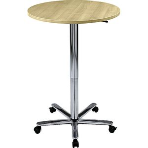 eurokraft pro Bistrotafel, in hoogte verstelbaar, onderstel verchroomd, ahorndecor