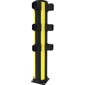 Axelent Voetgangerspaal X-Protect, hoogte 1160 mm, zes aansluitingen, L-vorm