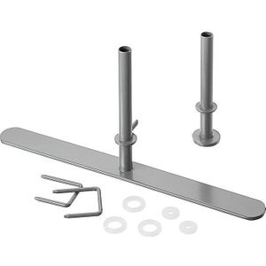 Uitbreidingsset voor geluidwerende scheidingswanden Softline, h x b = 500 x 50 mm, grijs