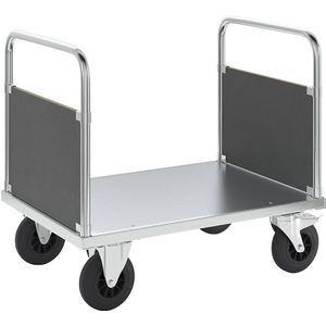 Kongamek Platformwagen laadvermogen 500 kg, met 2 kopwanden, l x b x h = 1000 x 700 x 900 mm, met vastzetter